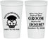 Personalized Bachelor Party 22 oz Stadium Cups - Groom Doom Skull | 40041