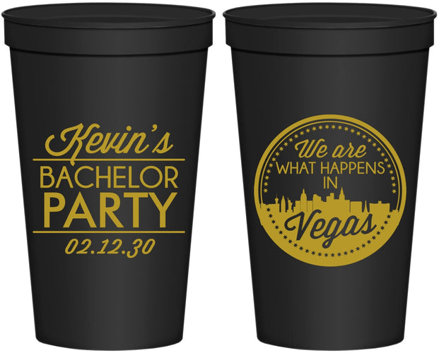 Personalized Bachelor Party 22 oz Stadium Cups - Last Vegas | 40060
