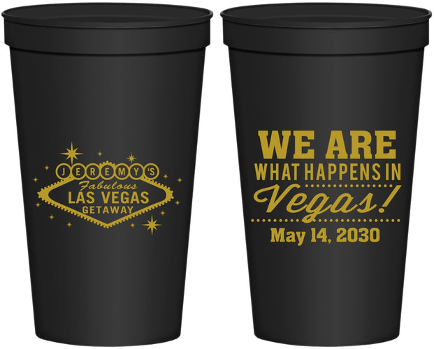 Personalized Bachelor Party 22 oz Stadium Cups - Las Vegas | 40066