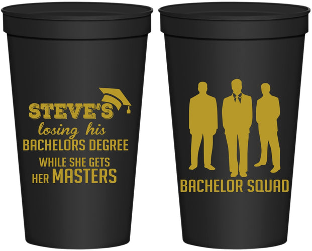 Personalized Bachelor Party 22 oz Stadium Cups - Squad | 40068