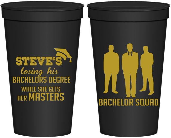 Personalized Bachelor Party 22 oz Stadium Cups - Squad | 40068
