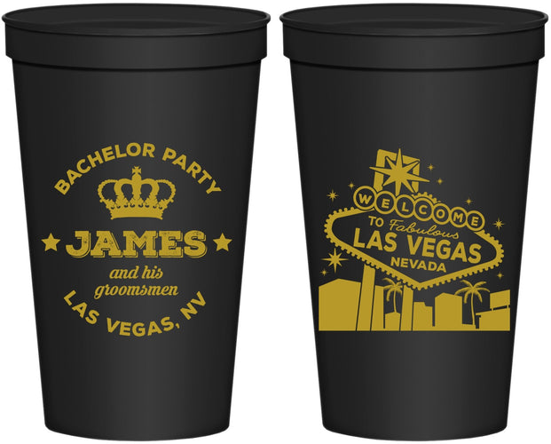 Personalized Bachelor Party 22 oz Stadium Cups - Las Vegas | 40069
