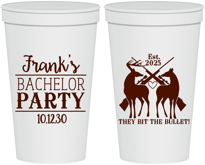 Personalized Bachelor Party 22 oz Stadium Cups - Hunting | 40083