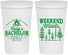 Personalized Bachelor Party 22 oz Stadium Cups - Camping | 40093