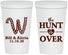 Personalized Wedding 22 oz Stadium Cups - Monogram Hunt Is Over | 406
