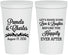 Personalized Wedding 22 oz Stadium Cups - Love Laughter Happily | 409