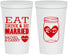 Personalized Wedding 22 oz Stadium Cups - Eat Drink Be Married | 417