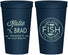 Personalized Wedding 22 oz Stadium Cups - Two Less Fish In The Sea | 421