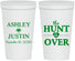 Personalized Wedding 22 oz Stadium Cups - The Hunt Is Over | 422