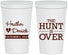Personalized Wedding 22 oz Stadium Cups - The Hunt Is Over | 427