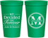 Personalized Wedding 22 oz Stadium Cups - Monogram | 435