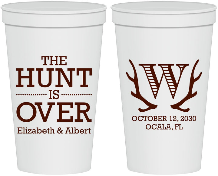 Personalized Wedding 22 oz Stadium Cups - Monogram | 442