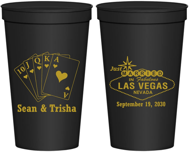 Personalized Wedding 22 oz Stadium Cups - Las Vegas | 453