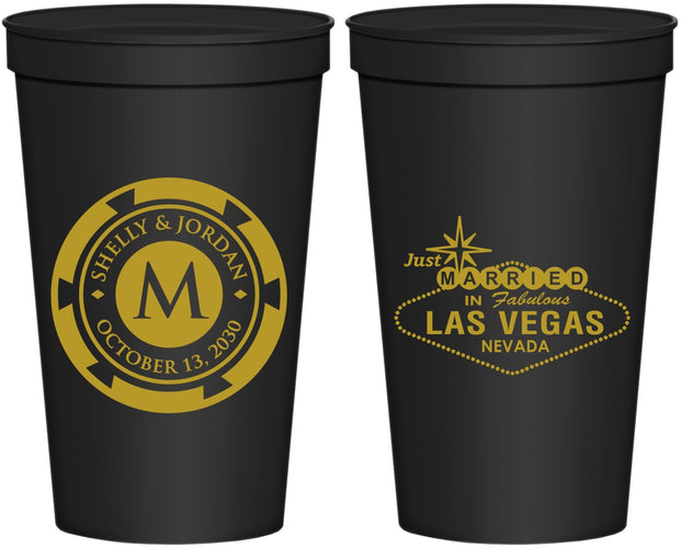 Personalized Wedding 22 oz Stadium Cups - Las Vegas | 454