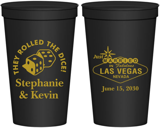 Personalized Wedding 22 oz Stadium Cups - Las Vegas | 455
