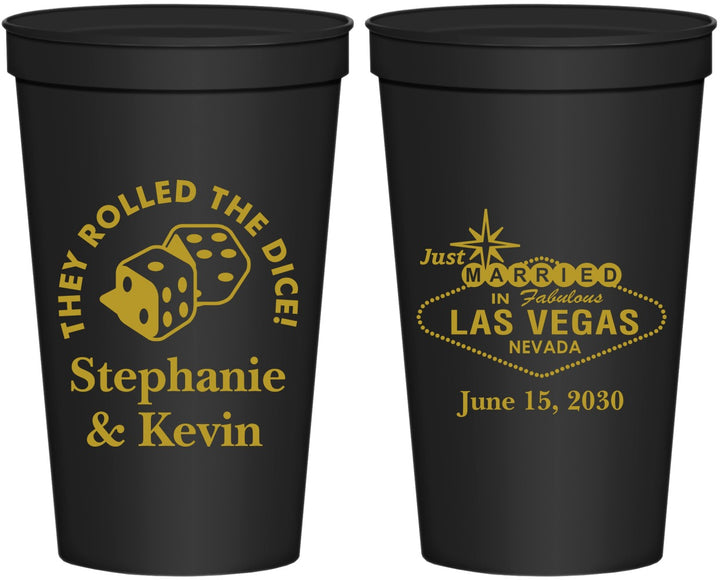 Personalized Wedding 22 oz Stadium Cups - Las Vegas | 455