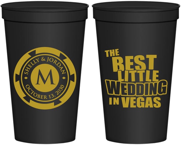 Personalized Wedding 22 oz Stadium Cups - Las Vegas | 458
