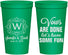 Personalized Wedding 22 oz Stadium Cups - Vows Are Done Have Fun | 460
