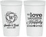 Personalized Wedding 22 oz Stadium Cups - Love Laughter Happily | 461