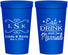 Personalized Wedding 22 oz Stadium Cups - Eat Drink Be Married | 463