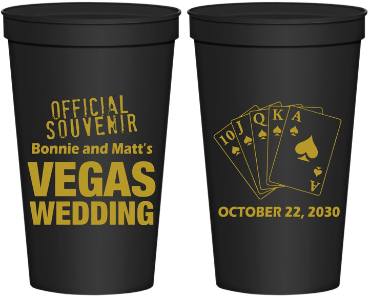 Personalized Wedding 22 oz Stadium Cups - Las Vegas | 465