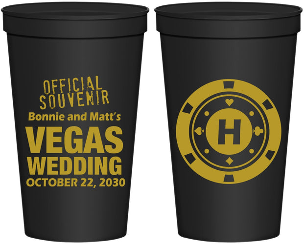 Personalized Wedding 22 oz Stadium Cups - Las Vegas | 467