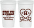 Personalized Wedding 22 oz Stadium Cups - Stolen Monogram | 474