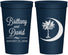 Personalized Wedding 22 oz Stadium Cups - Palmetto Tree | 478