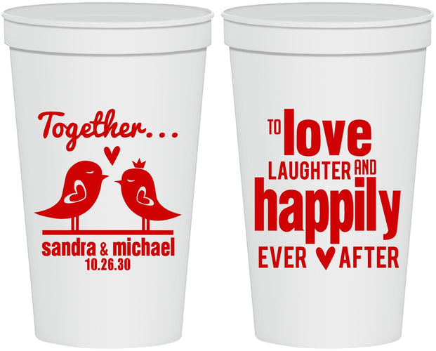 Personalized Wedding 22 oz Stadium Cups - Happily Ever After | 480
