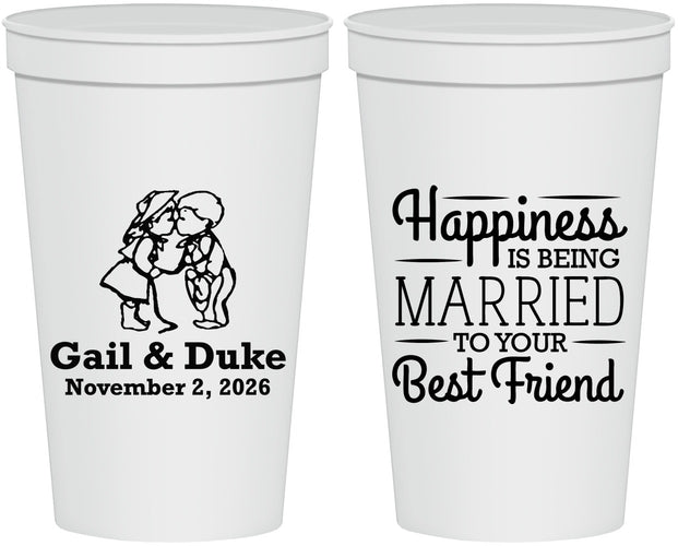 Personalized Wedding 22 oz Stadium Cups - Best Friend | 499