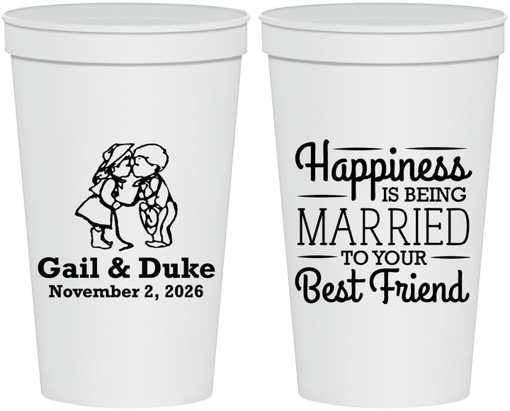 Personalized Wedding 22 oz Stadium Cups - Best Friend | 499