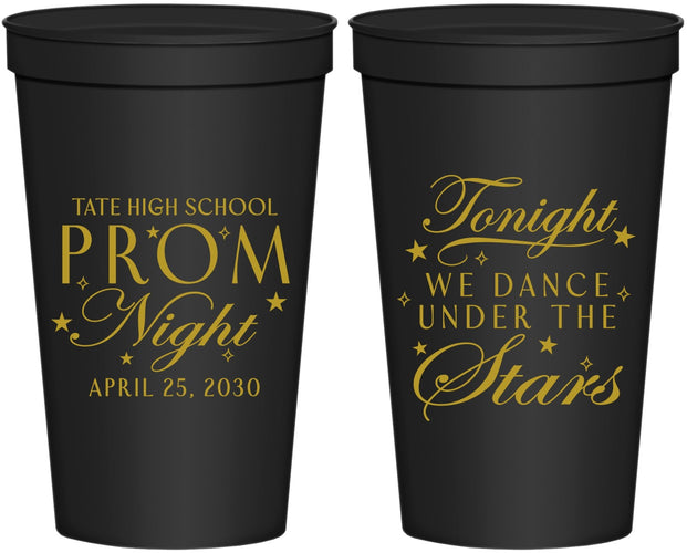 Personalized Prom 22 oz Stadium Cups - Tonight We Dance | 50000