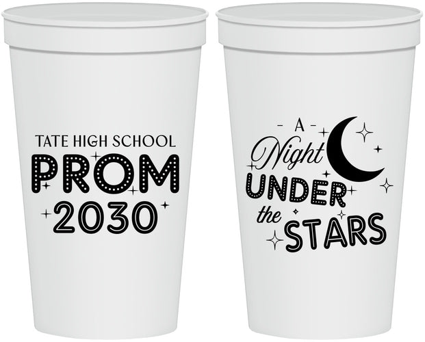 Personalized Prom 22 oz Stadium Cups - A Night Under The Stars | 50004