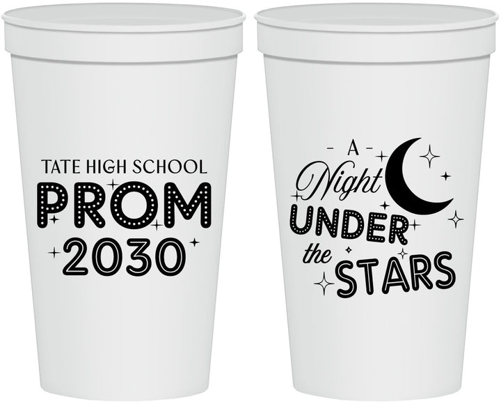 Personalized Prom 22 oz Stadium Cups - A Night Under The Stars | 50004