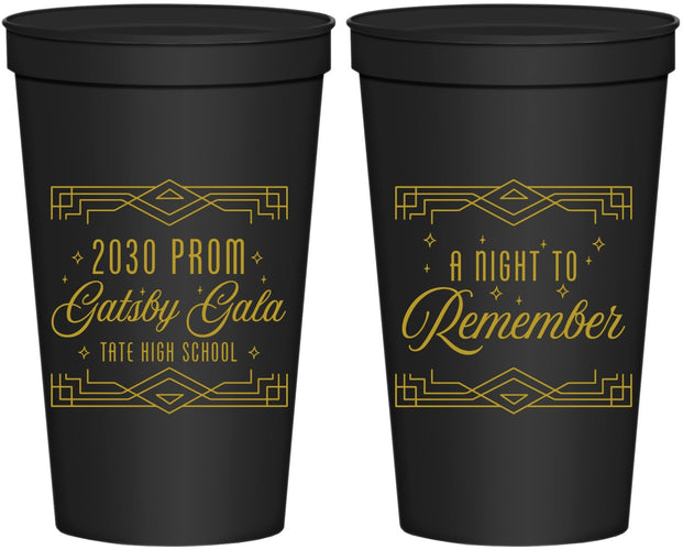 Personalized Prom 22 oz Stadium Cups - Gatsby Gala | 50012