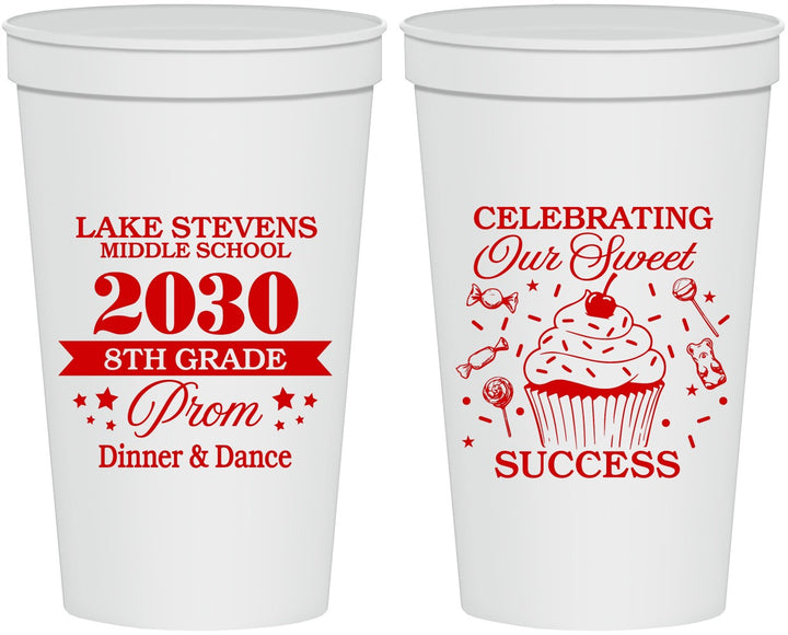 Personalized Prom 22 oz Stadium Cups - 8th Grade Dance | 50013