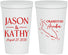 Personalized Wedding 22 oz Stadium Cups - Aruba | 504