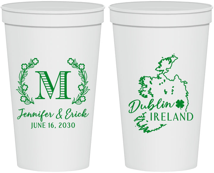 Personalized Wedding 22 oz Stadium Cups - Ireland | 528
