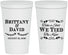 Personalized Wedding 22 oz Stadium Cups - Take A Shot We Tied The Knot | 552