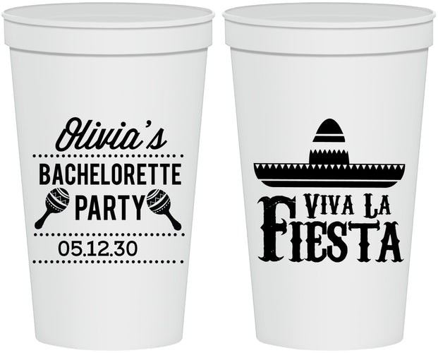 Personalized Bachelorette 22 oz Stadium Cups - Viva La Fiesta | 60001
