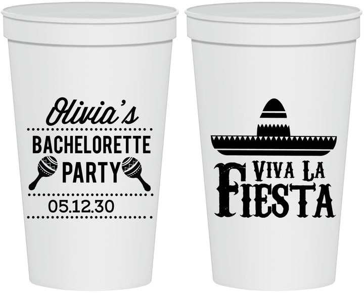 Personalized Bachelorette 22 oz Stadium Cups - Viva La Fiesta | 60001