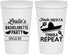 Personalized Bachelorette 22 oz Stadium Cups - Fiesta Siesta Tequila Repeat | 60003