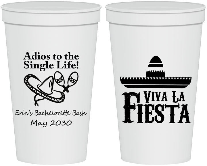 Personalized Bachelorette 22 oz Stadium Cups - Viva La Fiesta | 60005