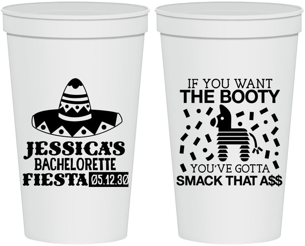 Personalized Bachelorette 22 oz Stadium Cups - Mexico Fiesta | 60006