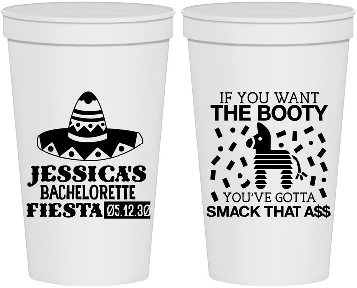 Personalized Bachelorette 22 oz Stadium Cups - Mexico Fiesta | 60006