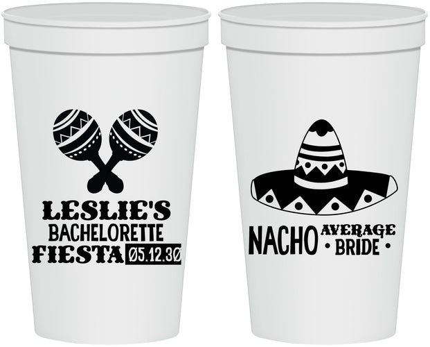 Personalized Bachelorette 22 oz Stadium Cups - Nacho Average Bride | 60007