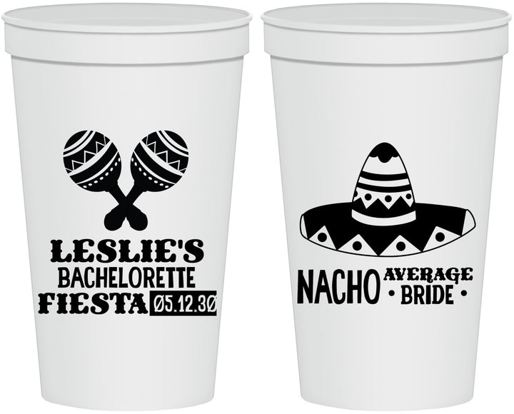 Personalized Bachelorette 22 oz Stadium Cups - Nacho Average Bride | 60007
