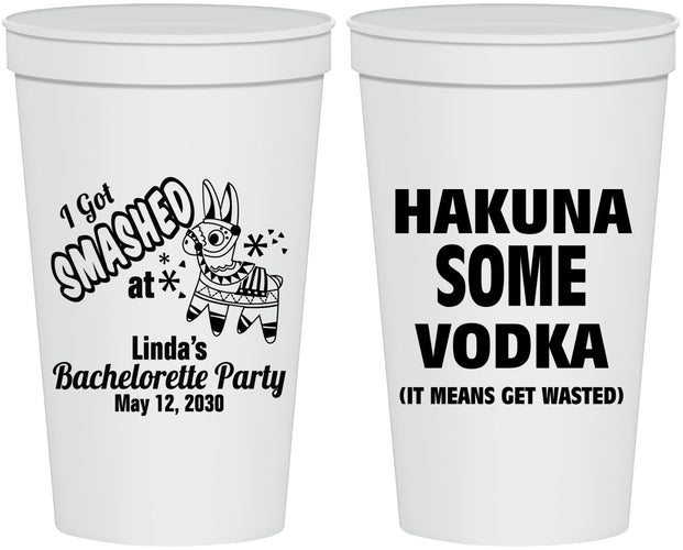 Personalized Bachelorette 22 oz Stadium Cups - Mexico Fiesta | 60008