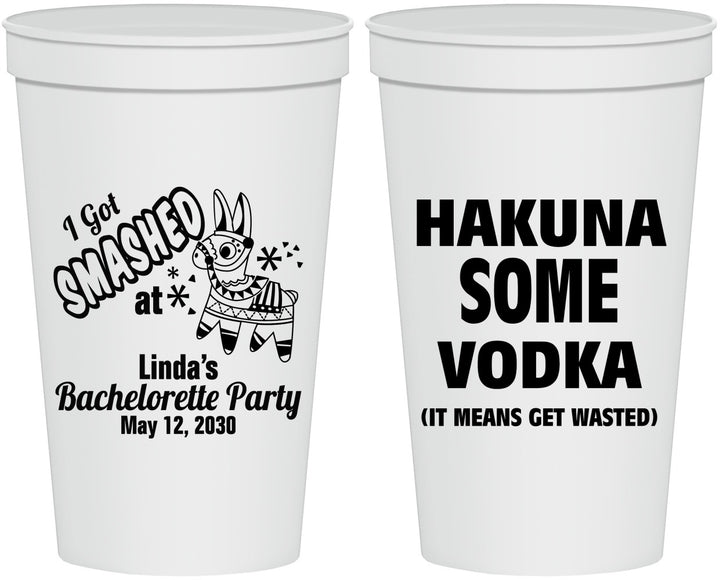 Personalized Bachelorette 22 oz Stadium Cups - Mexico Fiesta | 60008