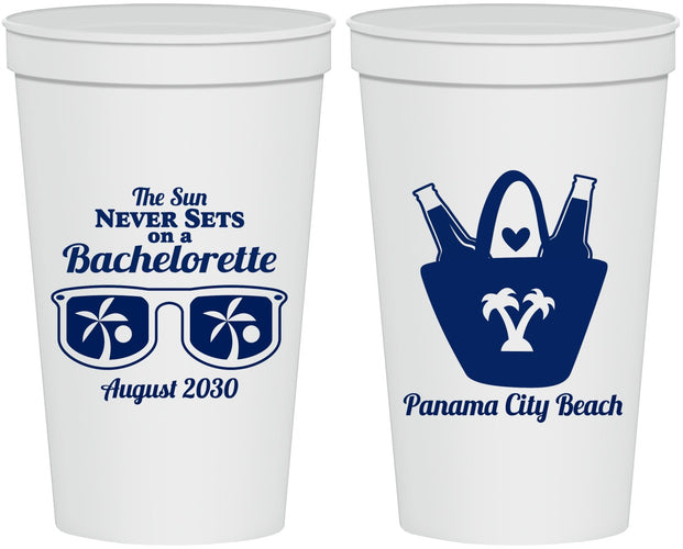 Personalized Bachelorette 22 oz Stadium Cups - Beach | 60010